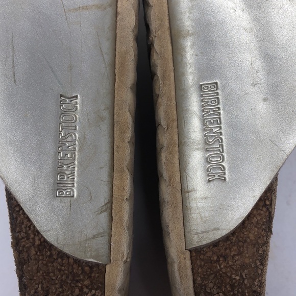 Birkenstock Arizona Girl’s Gold Sandals - Picture 12 of 13